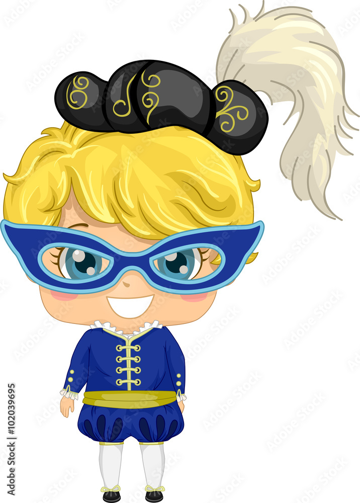 Fototapeta premium Kid Boy Masquerade Costume