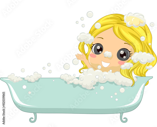 Kid Girl Bathtub