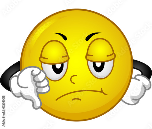 Mascot Smiley Disapprove