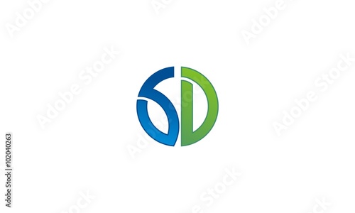  letter SD logo design photo