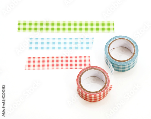 Pink washi tape roll.