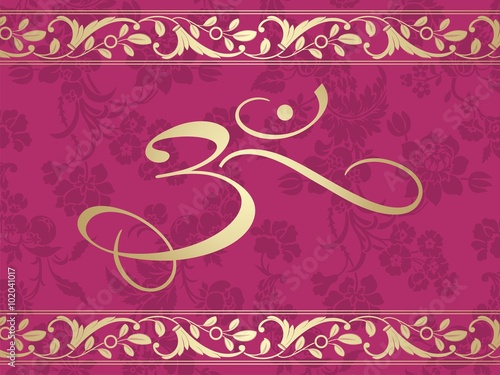 aum syllable, paisley design , Hinduism , India