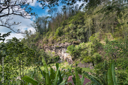 Lemo is cliffs burial site in Tana Toraja, South Sulawesi, Indonesia