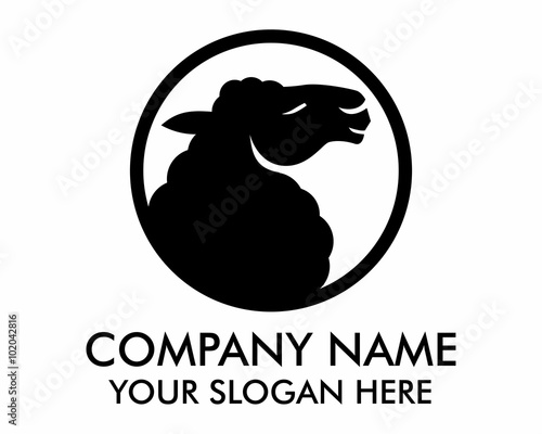black sheep silhouette vector logo