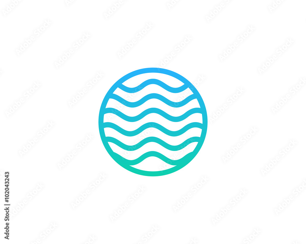 Blue Wave Logo Design Template Blue Wave Logo Design Template