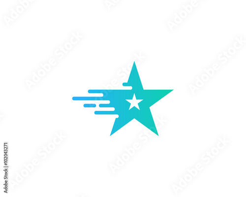 Motion Double Star Logo Design Template