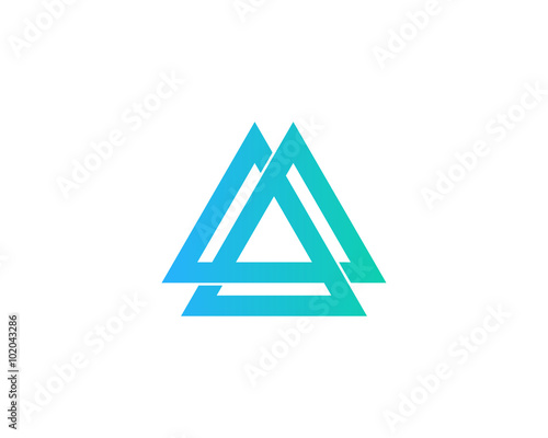 Infinity Triangle Logo Design Template