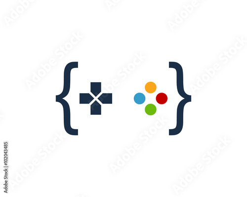 Game Code Logo Design Template