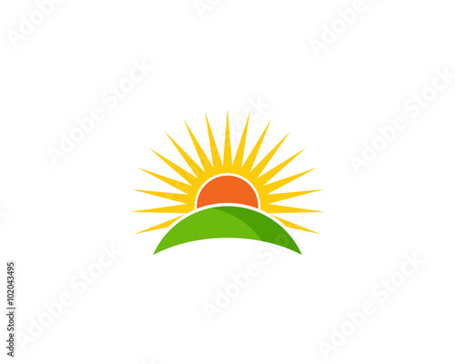 Sunrise Nature Logo Design Template