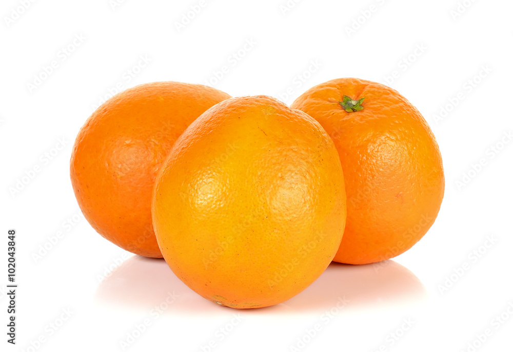 Orange fruit isolated on the white background Orange fruit isolated on the white background