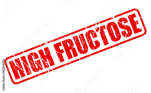 High fructose red stamp text