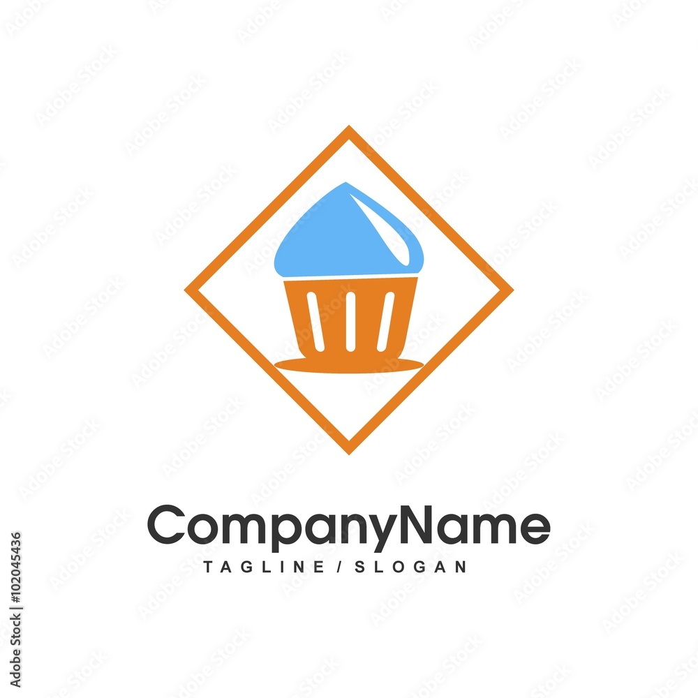 cupcake logo icon Vector