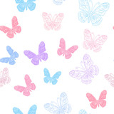 Seamless pattern made of butterflies