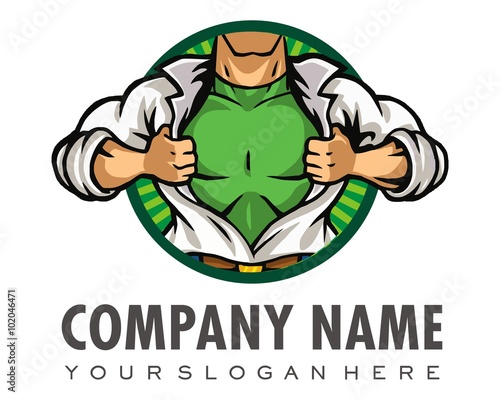 chest man logo vector