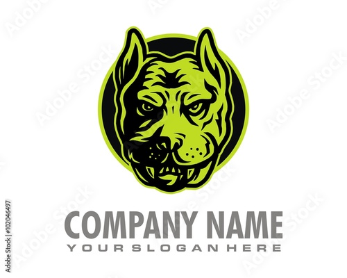 angry dog logo vector
