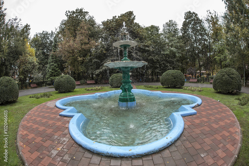Fountain in Central Park in Targu Jiu