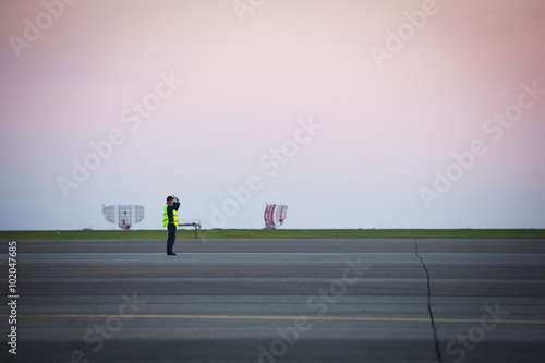 airport staff men on runway © Dmitry_Evs