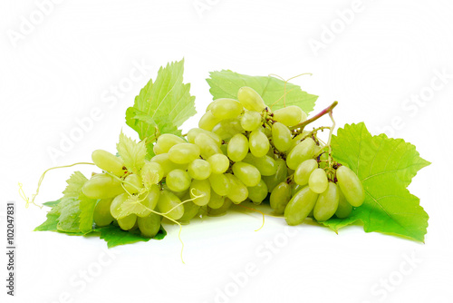 Green grapes close-up .