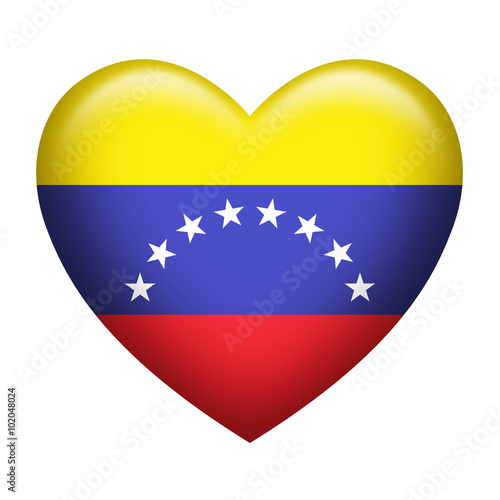 Free Download Venezuela Insignia Heart Shape - GFXLoad