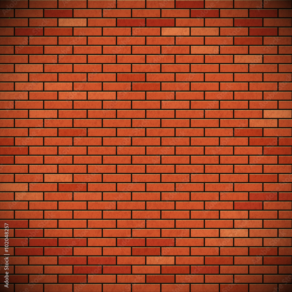 Wall of red brick.