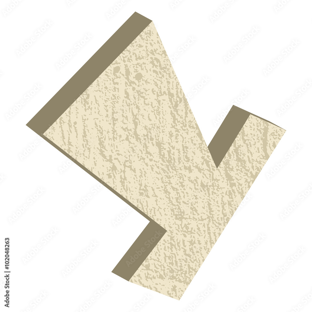 Obraz premium Font type with rock or stone texture