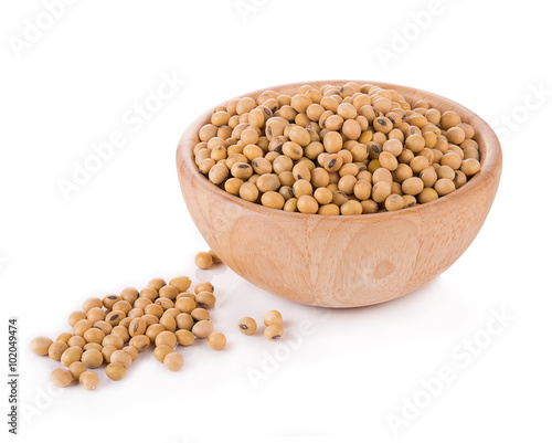 soy beans on white background