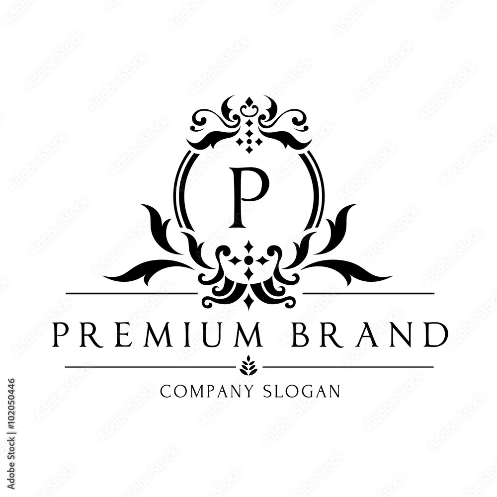 Boutique logo,hotel logo,luxury brand logo,vector logo template Stock  Vector