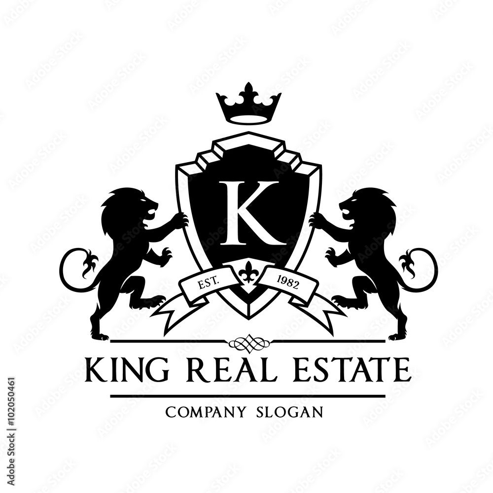 King royal,crest logo,lion logo,king logo,crown logo,vector logo