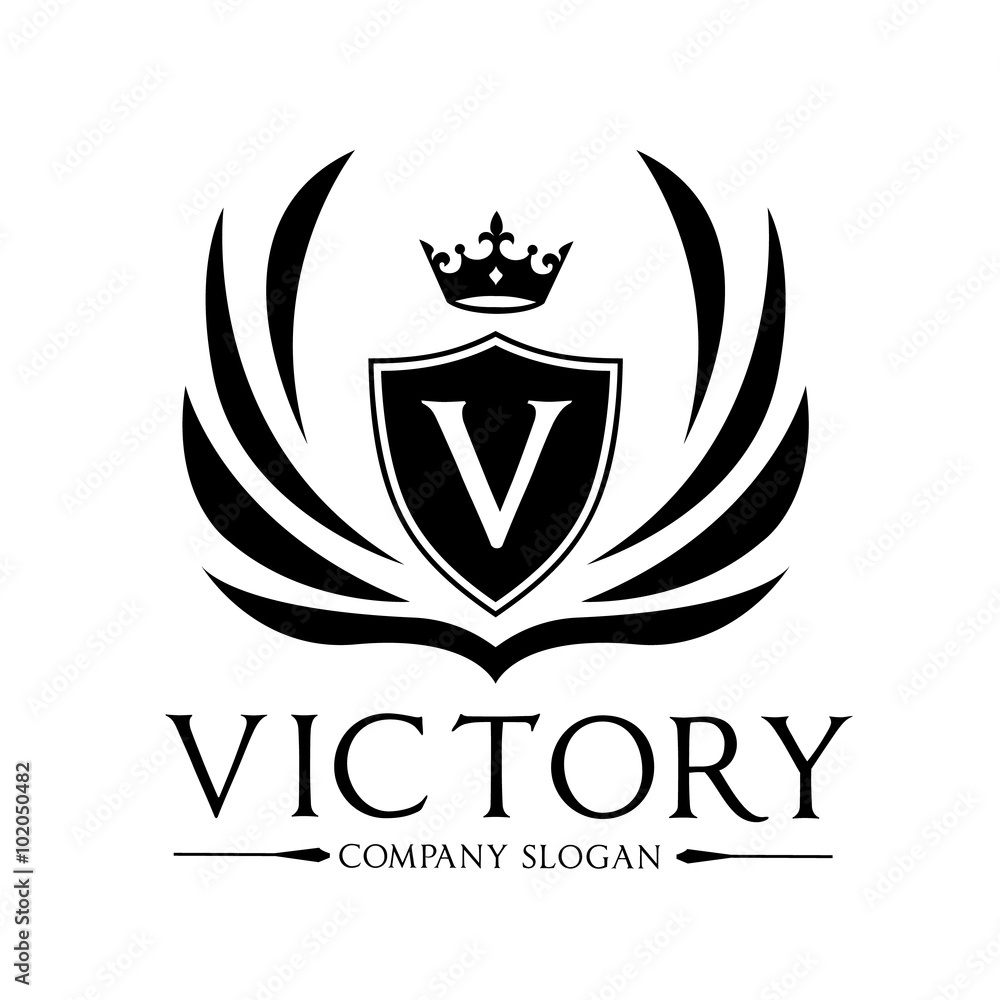 Victory logo,crest logo,hotel logo,king logo,crown logo,vector logo ...