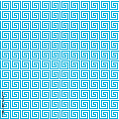 Greek seamless pattern background. Blue and white color.