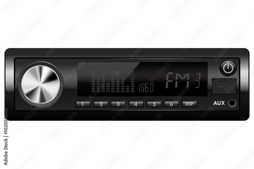 Fototapeta premium Car audio. Media receiver.