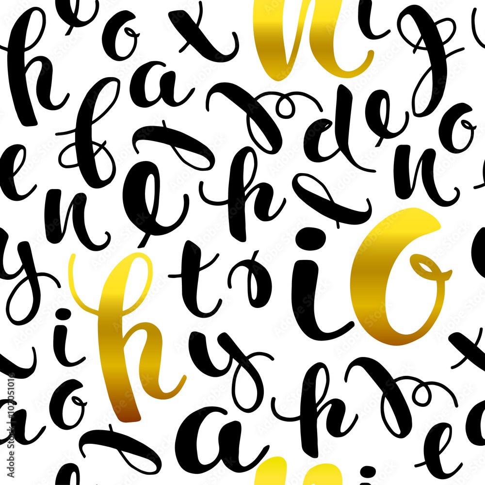 Seamless pattern with hand drawn letters. Seamless pattern with hand drawn letters.