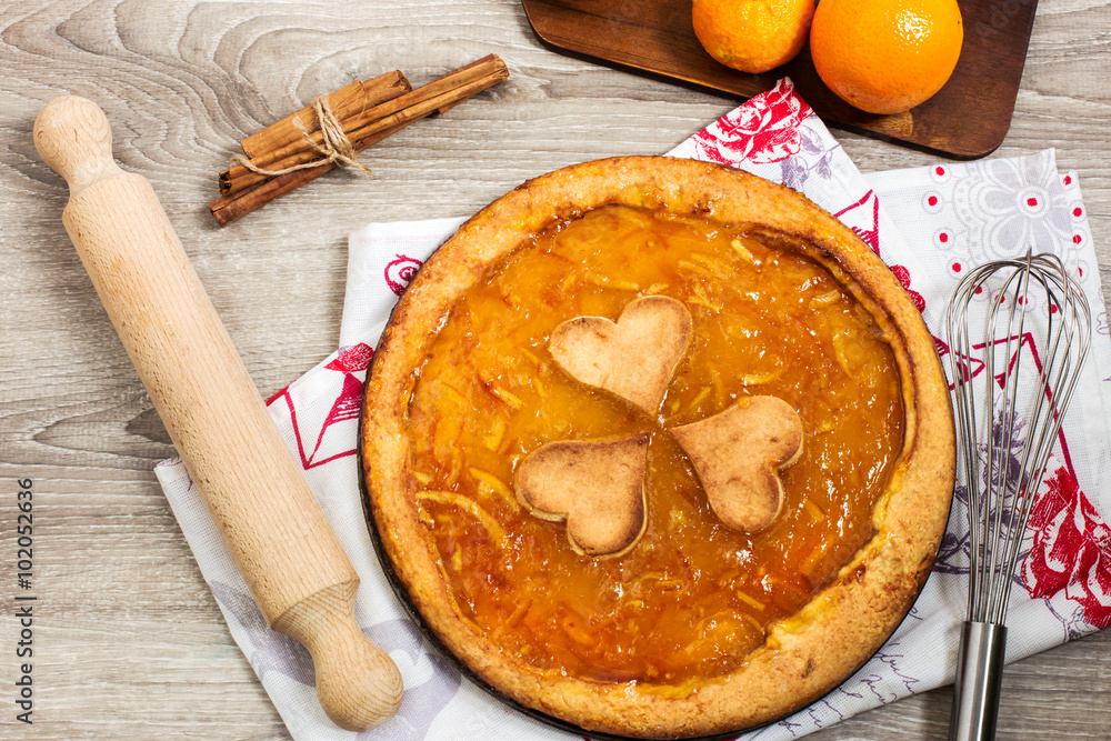 homemade marmalade tart with orange and cinnamon homemade marmalade tart with orange and cinnamon