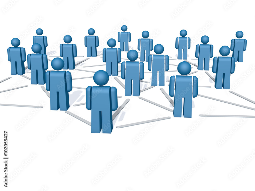 Netzwerk, Vernetzung, Social Media, Geschäftspartner / 3D Illustration Netzwerk, Vernetzung, Social Media, Geschäftspartner / 3D Illustration
