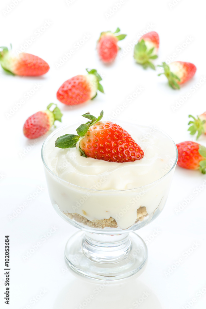 cereal cup yogurt and strawberries cereal cup yogurt and strawberries