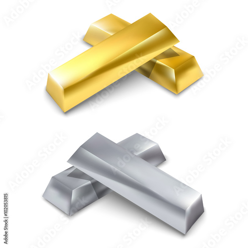 Golden and silver bars