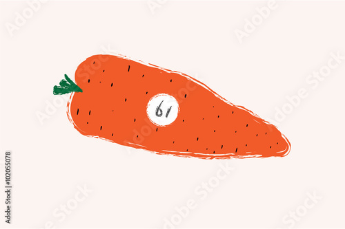 orange carrot isolated on white background