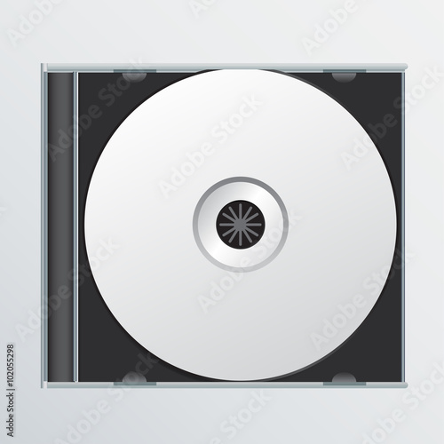 Cd With Cover Template : Vector Illustration