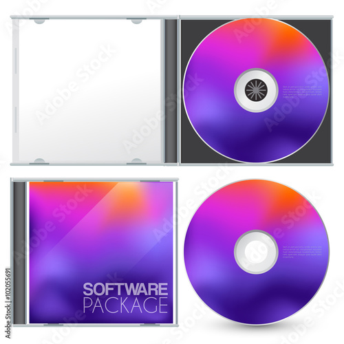 Cd With Cover Template : Vector Illustration