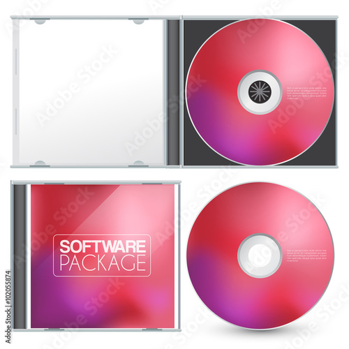 Cd With Cover Template : Vector Illustration