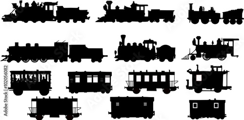 set of old trains 