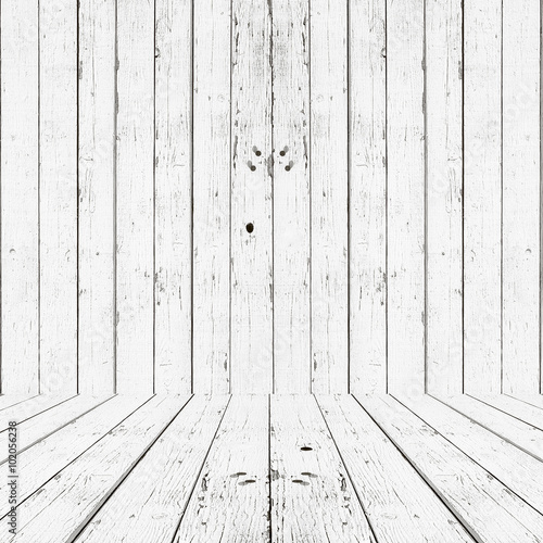 White wood plank floor texture background