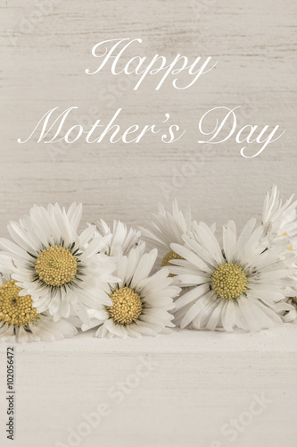 mother's day card with daisy