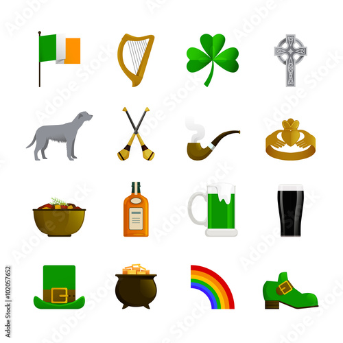 Ireland Flat Color Icons