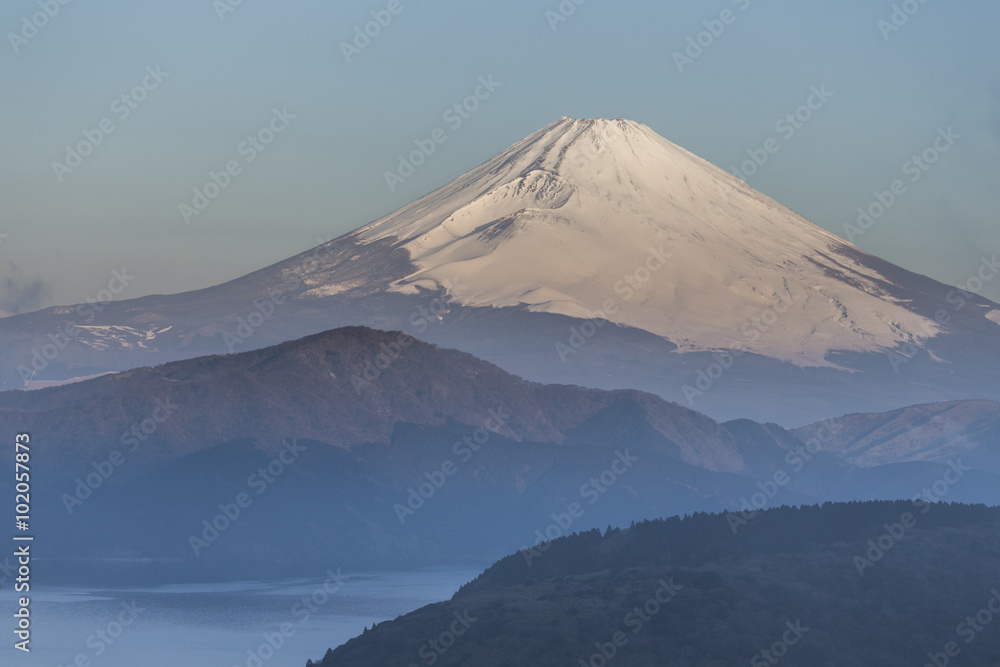 Mt. Fuji winter season shooting from Hakone viewpoint. Japan Mt. Fuji winter season shooting from Hakone viewpoint. Japan
