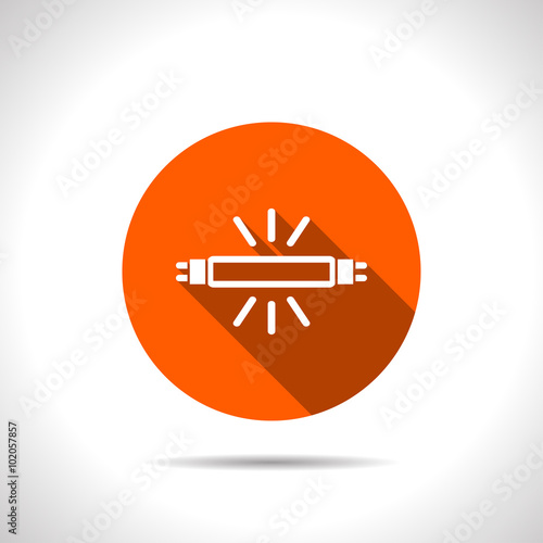fluorescent lamp vector icon