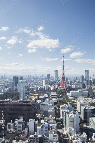 TOKYO, JAPAN - 19 FEBRUARY 2015 - The city of Tokyo, Tokyo tower