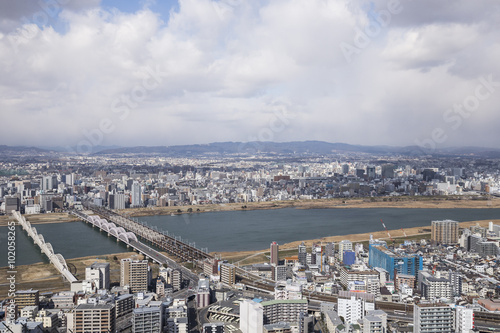 OSAKA, JAPAN - 09 FEBRUARY 2015 - The city of Osaka, in the Kans © 2nix