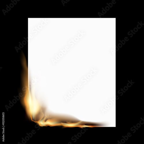 Burning white sheet