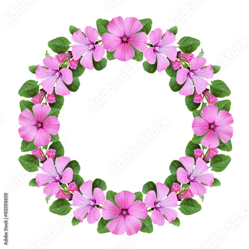 Round frame with bindweed f...